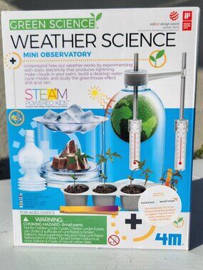 NEW 4M Green Science Weather DIY Observatory Kit STEM Set Experiments School Sup